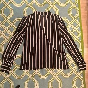 Adrianna Papell long sleeve wrap blouse